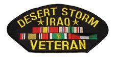 DESERT STORM IRAQ VET W/ CAMPAIGN RIBBONS PATCH ODS OIF GULF WAR IRAQI FREEDOM picture