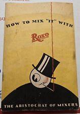 1934 Vintage Roxo The Aristocrat Of Mixers Pamphlet  Waukesha  Wisconsin Used picture