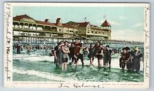 Postcard Bathers and Iron Pier Coney Island New York c1906 picture