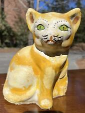 VTG 50’s Folk Art Chalkwear Cat, Crazy But Charming, W/ Conditions picture