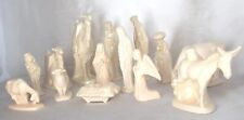 Vintage Byron Molds 14 Piece Painted Ceramic Nativity Scene  picture