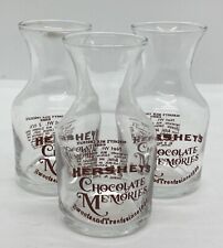 Lot Of 3 Hershey’s Chocolate Memories ~ 4” Glass Carafe picture