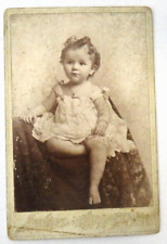 Card Photo Adorable Baby Girl, Dated 1894 W. D. Jackson Photographer Waco Texas picture