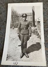 American Soldier Dressed As A German SS Officer WWII Era Photo Snapshot B4FN picture