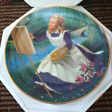 Vintage The Danbury Mint Little Women Collectible Plate Amy Porcelain 23kt Gold picture