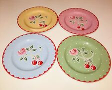 Set Of 4 ~ Vintage MARY ENGELBREIT ~ Cherry Blossom ~ Salad Dessert Plates 8 in picture