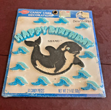 NOS VTG Betty Crocker Candy Cake Decorations BIRTHDAY SHAMU the Whale NIP picture