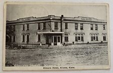 RPPC Photo Postcard Elmore Hotel Kiowa Kansas 1927 1920’s Auto picture