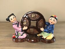 Vintage Chinese Porcelain Wedding Gift Figurine Fortune Coin 5