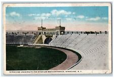 Syracuse New York NY Postcard Syracuse Universe The Stadium Main Entrance 1918 picture