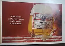 Budweiser Beer Vintage Print Ad 1967 20x14 Vintage  picture