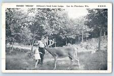 c1950's Three Deers Dillman's Sand Lake Lodge Lac Du Flambeau Wisconsin Postcard picture