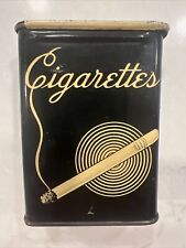 Vintage 1930’s-40’s Art Deco Cigarettes Tin -3 Inch Tall Continental Can Company picture