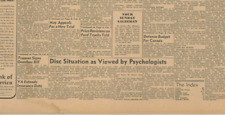 UFO Roswell Discussed .  Pro and the Saucer  Original Newspaper July 10 1947 B40 picture