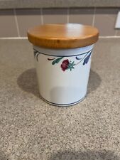 Lenox Poppies on Blue 4 inch canister with lid picture