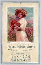 Lima OH Ohio The Lima Business College 1910 Calendar Adv Postcard Y27 picture
