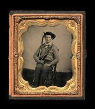 Civil War Soldier, Confederate, 1/6 Ambrotype picture