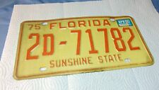 1975 Florida license plate 2D-71782 picture