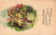 Vintage Postcard- Home, Birthday Greetings May your picture