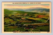 Sperryville VA-Virginia, Aerial View Showing Lee Highway, Vintage Postcard picture
