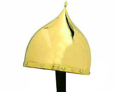 Medieval Knight Saladins Helmet Armor Viking Brass Helmet picture