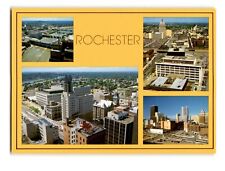 Rochester New York Multi-View Aerial Cityscape Vintage Chrome Postcard picture