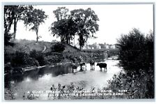 c1940's A Quite Stream Vassalboro Maine ME Unposted Vintage RPPC Photo Postcard picture