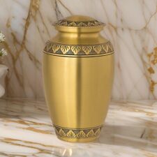 Adult Golden Urns for Ashes: Beautifully Engraved with Velvet Bag Included picture