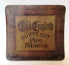 Vintage Old English Curve Cut Pipe Tobacco Tin - It fits the pocket picture