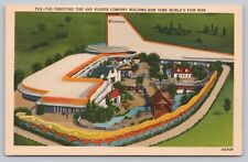 Postcard NY World's Fair 1939 View Firestone Tire Rubber Company Building J3 picture