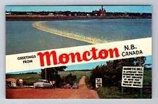 Moncton-New Brunswick, Scenic Banner Greetings, Antique, Vintage Postcard picture