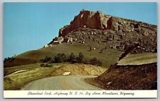 Steamboat Rock Big Horn Mountains Wyoming WY Country Road Vintage UNP Postcard picture
