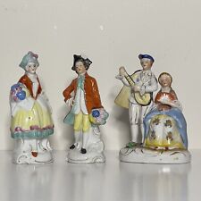 Occupied Japan Man Women Musicians Hand Painted Porcelain Figurines 3 pieces   picture