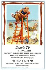 c1960 Gene TV Monkey Radio Turney Lawson Wood Garfield Heights Ohio OH Postcard picture
