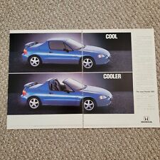 1992 Honda CRX Del Sol UK Magazine Advertisement Blue Ad Promo Rare JDM Japan picture