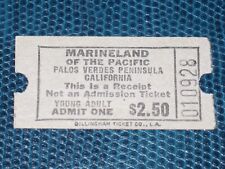 Rare Vtg MARINELAND OF THE PACIFIC Ticket Stub 1973; Defunct California Park; EX picture