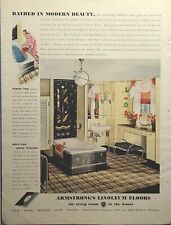 Armstrong Linoleum Floors Modern Beauty Lancaster PA Vintage Print Ad 1936 picture