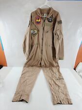 Flyers Coveralls CWU-27/P Desert Tan Summer FR w/ Multiple Patches Iraq Freedom picture