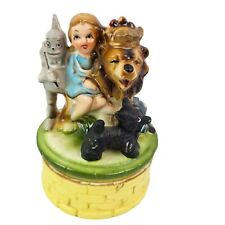 Vintage Wizard of Oz Music Box Dorothy Tin Man Toto Lion Yellow Brick Road Japan picture