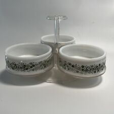 Vintage Gemco Pyrex Spring Blossom Crazy Daisy Lazy Susan Server Set PLEASE READ picture