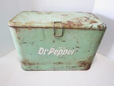 Vintage 1950s Dr. Pepper Picnic Cooler by Progress Refrigerator Unrestored picture