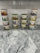 Lot of 5 Starbucks Mugs Collector Series YOU ARE HERE & BEEN THERE 14 Mugs picture