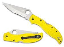 Spyderco Stretch 2 XL Salt Knife C258SYL Serrated H-2 Steel Blade Yellow FRN picture