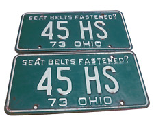 1973 Ohio license plate pair  45 HS picture