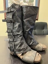 Civil War BLACK canvas leggings/gaiters, NEW reproduction pair, SIZE XL picture