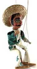 Mexican String Puppet Marionette 1950-60’s  Gunslinger Original Hombre 15” picture