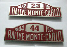 RALLEY MONTE CARLO BADGES 1972, 1964 - SET OF 2PCS CAR GRILL BADGE EMBLEM LOGOS  picture