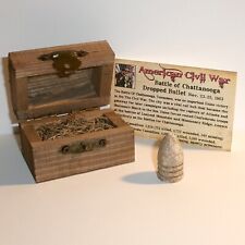 Genuine Civil War Bullet from Chattanooga, Battle Information Card and Chest picture