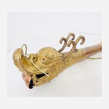 Tibet Tibetan Drogon Head Copper & Brass Horn Trumpet Ceremony Ritual EUC picture