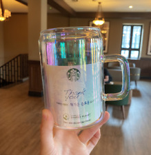 Hot Starbucks 2020 Aurora Laser Mug Colorful Glass Large Capacity Korea Tea Cup picture